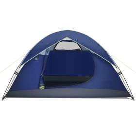 4-Person Dome Camping Tent with Removable Rain Fly & Carrying Bag