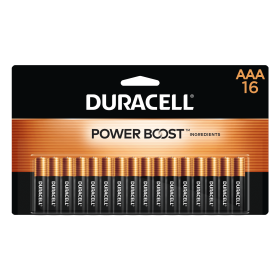 Duracell Coppertop AAA Battery with POWER BOOSTâ„¢, 16 Pack Long-Lasting Batteries