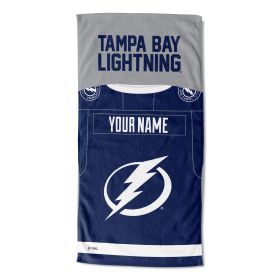 [Personalization Only] OFFICIAL NHL Jersey Personalized Beach Towel - Lightning