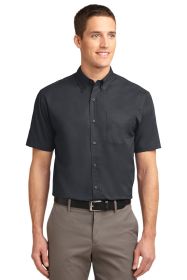 Port Authority Short Sleeve Easy Care Shirt S508 (Color: Classic Navy/ Light Stone, size: S)