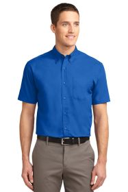 Port Authority Short Sleeve Easy Care Shirt S508 (Color: Strong Blue, size: 4XL)