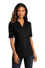 Port Authority Ladies City Stretch Top LK682 (Color: Black, size: M)