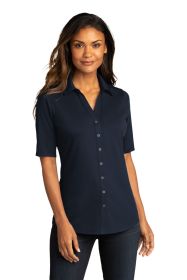 Port Authority Ladies City Stretch Top LK682 (Color: River Blue Navy, size: M)