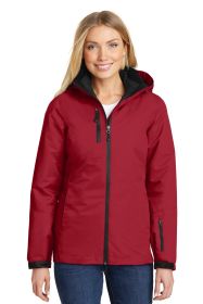 Port Authority Ladies Vortex Waterproof 3-in-1 Jacket L332 (Color: Rich Red/ Black, size: M)