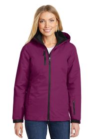 Port Authority Ladies Vortex Waterproof 3-in-1 Jacket L332 (Color: Very Berry/ Black, size: XXL)