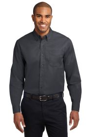 Port Authority Extended Size Long Sleeve Easy Care Shirt S608ES (Color: Classic Navy/ Light Stone, size: 7XL)