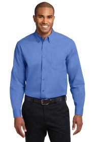 Port Authority Extended Size Long Sleeve Easy Care Shirt S608ES (Color: Ultramarine Blue, size: 8XL)