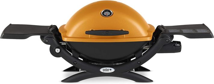 Q1200 Liquid Propane Grill, Titanium (Color: Orange)