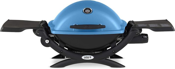 Q1200 Liquid Propane Grill, Titanium (Color: Blue)