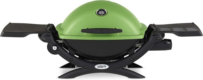 Q1200 Liquid Propane Grill, Titanium (Color: Green)