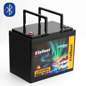 100Ah Lithium Battery 12V LiFePO4 Battery with Free Bluetooth APP, Deep Cycle Battery for RV Camper Marine Kayak Boat Trolling (Color: 12V 100AH)