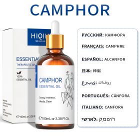 100ML Camphor Essential Oils, HIQILI 100% Premium Oil for Insect repellent, Stabilizing Emotions, Relieving fatigue, Diffuser (NET WT: 100ml, Color: Camphor)