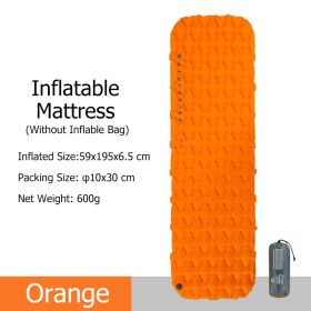 Naturehike Inflatable Mattress Air Mattress Ultralight Outdoor Sleeping Pad Folding Bed Sleeping Mat Hiking Camping Mattress (Color: Orange - Only Mat)