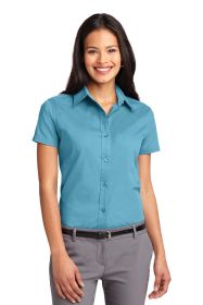 Port Authority Ladies Short Sleeve Easy Care Shirt L508 (Color: Maui Blue, size: XXL)