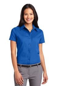 Port Authority Ladies Short Sleeve Easy Care Shirt L508 (Color: Strong Blue, size: 6XL)