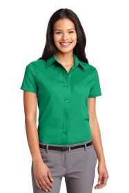 Port Authority Ladies Short Sleeve Easy Care Shirt L508 (Color: Court Green, size: XS)