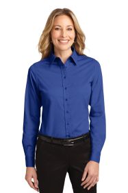 Port Authority Ladies Long Sleeve Easy Care Shirt L608 (Color: Royal/ Classic Navy, size: XS)