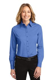 Port Authority Ladies Long Sleeve Easy Care Shirt L608 (Color: Ultramarine Blue, size: XS)