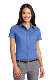 Port Authority Ladies Short Sleeve Easy Care Shirt L508 (Color: Ultramarine Blue, size: Xl)