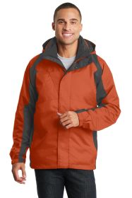 Port Authority Ranger 3-in-1 Jacket J310 (Color: Dark Cadmium Orange/ Shadow, size: 3XL)