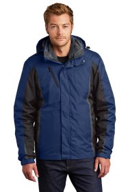 Port Authority Colorblock 3-in-1 Jacket J321 (Color: Admiral Blue/ Black/ Magnet, size: 4XL)