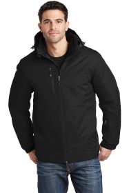 Port Authority Vortex Waterproof 3-in-1 Jacket J332 (Color: Black/ Black, size: M)