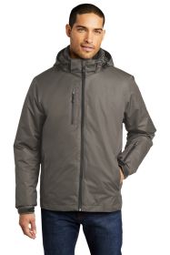 Port Authority Vortex Waterproof 3-in-1 Jacket J332 (Color: Deep Smoke/ Charcoal, size: 4XL)