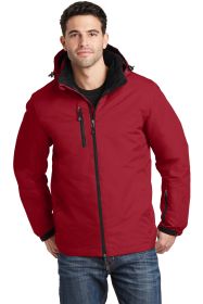 Port Authority Vortex Waterproof 3-in-1 Jacket J332 (Color: Rich Red/ Black, size: 2XL)