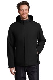 Port Authority Insulated Waterproof Tech Jacket J405 (Color: Deep Black, size: 2XL)