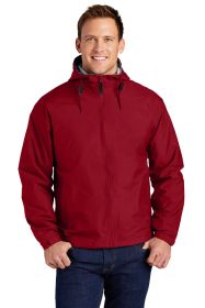 Port Authority Team Jacket JP56 (Color: Red/ Light Oxford, size: 5XL)