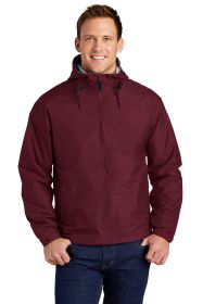 Port Authority Team Jacket JP56 (Color: Maroon/ Light Oxford, size: S)