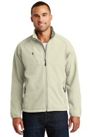 Port Authority Textured Soft Shell Jacket J705 (Color: Stone, size: L)