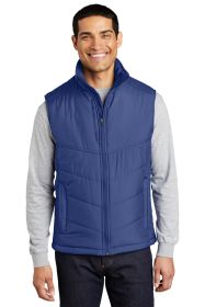 Port Authority Puffy Vest J709 (Color: Mediterranean Blue/ Black, size: Xl)