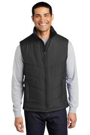 Port Authority Puffy Vest J709 (Color: Black/ Black, size: S)